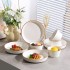 Fashionable lifestyle Nordic countryside minimalist style ceramic bowls, plates, fruit bowls, rice bowls, ceramic soup bowls, household large bowls, and dishes