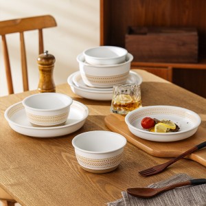 Bowl and dish set for home use, high-end tableware set for one person, bowl and dish set for home use, 2024 new plate, vegetable and dish set, fashionable