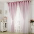 2021 Cross border Shopee AliExpress Pure Color Double Layer Living Room Bedroom Double Layer Curtain Cotton Curtain