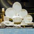 Ceramic Bowl and Dish Set Jingdezhen Home Light Luxury Moving Home Wedding Bone Porcelain Tableware Bowl and Dish Home Wholesale