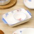 Household Japanese style rice bowl, small and fresh ceramic tableware, seasonal bowl and plate set, double ear soup bowl and plate, bowl and plate combination glaze