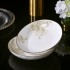 Light luxury household ceramic tableware with magnolia fragrance, bowls, plates, noodles, soup bowls, fish plates, free combination gifts
