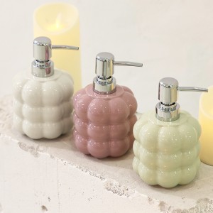 Simple ceramic hand sanitizer bottled toilet shampoo shower gel lotion press bottle hotel household bottle