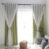 2021 Cross border Shopee AliExpress Embroidered Window Screen Rural Style Hanging Basket Living Room Bedroom Double layer Curtain Screen