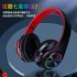 Cross border popular B39 head mounted wireless Bluetooth earphones for sports, ultra long standby, colorful lights, retractable folding earphones