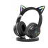 New Cat Ear Earphones with Luminous Bluetooth Earphones Cross border Explosive Cute Series Ultra Long Battery Life Manufacturer Direct Sales Wireless Earphones