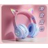 Gradual headset Bluetooth Cat's ears (Steamed cat-ear shaped bread) wireless competition game cute pink high beauty headset factory direct sales