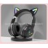 Cat Ear New Luminous Headwear Bluetooth Earphones Gradient Color Cross border Long Range Wireless Earphones Factory Wholesale