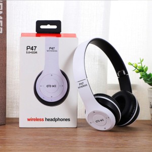 Factory direct P47 cross-border popular Bluetooth headset with ultra long battery life and foldable card insertion wholesale earphones