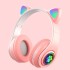 B39M Cat Ear Luminous Earphones Wireless Headwear Bluetooth Long Range Manufacturer Direct Sales Cross border New Cute Earphones