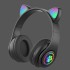 B39M Cat Ear Luminous Earphones Wireless Headwear Bluetooth Long Range Manufacturer Direct Sales Cross border New Cute Earphones