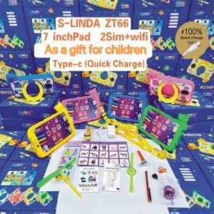 SLINDA ZT66 7inch kids tablet 2SIM+WiFi(5G) as gift for kids