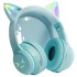 New cat ear glowing GRB Bluetooth headset with gradient color cross-border SY618 wireless headset factory wholesale