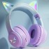 New cat ear glowing GRB Bluetooth headset with gradient color cross-border SY618 wireless headset factory wholesale