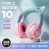 Gradual headset Bluetooth Cat's ears (Steamed cat-ear shaped bread) wireless competition game cute pink high beauty headset factory direct sales