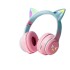 Cat Ear New Luminous Headwear Bluetooth Earphones Gradient Color Cross border Long Range Wireless Earphones Factory Wholesale