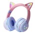 Gradual headset Bluetooth Cat's ears (Steamed cat-ear shaped bread) wireless competition game cute pink high beauty headset factory direct sales