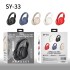 Cross border popular SY33 head mounted wireless Bluetooth headset, all inclusive, low-frequency sports gaming earphones, factory direct sales