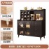 Solid wood dining cabinet, household kitchen storage cabinet, simple and modern living room, visible storage cabinet, wall mounted cabinet, integrated cabinet