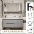 Oak bathroom cabinet door panel, bathroom hand washing and washbasin combination, washbasin ceramic integrated