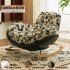 Cream style single chair lazy sofa home living room balcony retro floral fabric leisure chair snail rocking chair sofa Cream style single chair lazy sofa home living room balcony retro floral fabric leisure chair snail rocking chair sofa