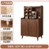 Solid wood dining cabinet, household kitchen storage cabinet, simple and modern living room, visible storage cabinet, wall mounted cabinet, integrated cabinet