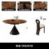 Middle ancient style solid wood dining table and chair combination, square and square dual-use, retro style, household size, expandable white wax wood round table