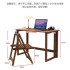 Small household folding table, convenient solid wood desk, bedroom, simple rectangular office computer desk