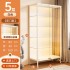 Handmade cabinet glass display cabinet pain cabinet with lock and door bookshelf dustproof transparent model storage cabinet toy storage rack