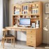 Solid wood desk, computer desk, bookshelf, bookshelf integrated combination, children's study desk, chair, bedroom, student writing desk, home use Solid wood desk, computer desk, bookshelf, bookshelf integrated combination, children's study desk, chair, bedroom, student writing desk, home use