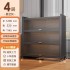 Kitchen dustproof storage cabinet shelf, floor standing multi-layer cabinet with door, microwave oven, household carbon steel storage cabinet