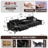 Zero wall multifunctional electric sofa, retro adjustable first-class intelligent cabin, chenille velvet fabric three person sofa