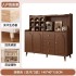 Solid wood dining cabinet, household kitchen storage cabinet, simple and modern living room, visible storage cabinet, wall mounted cabinet, integrated cabinet