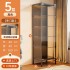 Handmade cabinet glass display cabinet pain cabinet with lock and door bookshelf dustproof transparent model storage cabinet toy storage rack