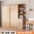 Sliding door wardrobe, family bedroom, economical all solid wood rental room, suitable for children, small apartment, storage, large wardrobe