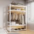 Simple wardrobe, multi-layer rental room, wrought iron bedroom, home assembly storage rack, floor hanging clothes rack, storage rack
