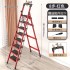 Ladder, home folding ladder, thickened zigzag ladder, retractable multifunctional engineering ladder, alloy indoor portable