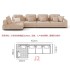 Cream style original Lawrence sofa light luxury model large flat villa living room light luxury module combination fabric sofa