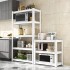 Three arrow white kitchen storage rack, floor to ceiling multi-layer storage rack, microwave oven, balcony storage rack, household shelf Three arrow white kitchen storage rack, floor to ceiling multi-layer storage rack, microwave oven, balcony storage rack, household shelf
