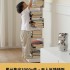 Invisible bookshelf floor to ceiling internet famous living room iron corner bookshelf modern simple three-dimensional hidden ins shelf Invisible bookshelf floor to ceiling internet famous living room iron corner bookshelf modern simple three-dimensional hidden ins shelf