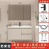 Modern minimalist ceramic integrated basin bathroom cabinet combination bathroom washbasin and wash basin light luxury washbasin set