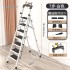 Ladder, home folding ladder, thickened zigzag ladder, retractable multifunctional engineering ladder, alloy indoor portable