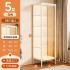 Handmade cabinet glass display cabinet pain cabinet with lock and door bookshelf dustproof transparent model storage cabinet toy storage rack