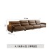 Italian electric function sofa, minimalist small living room, first floor cowhide, first-class space cabin, straight lined leather sofa