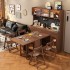 All solid wood folding dining table, dining cabinet, integrated table, small household unit, wall mounted, extendable, movable, multifunctional table