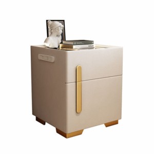 Light luxury intelligent bedside table safe invisible integrated household small multifunctional wireless charging password storage cabinet