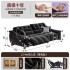 Zero wall multifunctional electric sofa, retro adjustable first-class intelligent cabin, chenille velvet fabric three person sofa