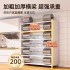 Kitchen shelves, floor standing multi-layer storage cabinets, microwave ovens, household multifunctional cabinets with doors, dust-proof storage cabinets