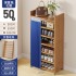Free installation home shoe rack, sturdy multi-layer dust-proof storage rack at the door, foldable finished product storage bamboo shoe cabinet