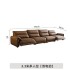 Italian electric function sofa, minimalist small living room, first floor cowhide, first-class space cabin, straight lined leather sofa
